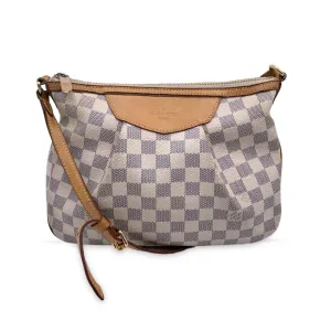 Trendy Inspired Louis Vuitton Damier Azur Canvas Siracusa Pm Shoulder Bag