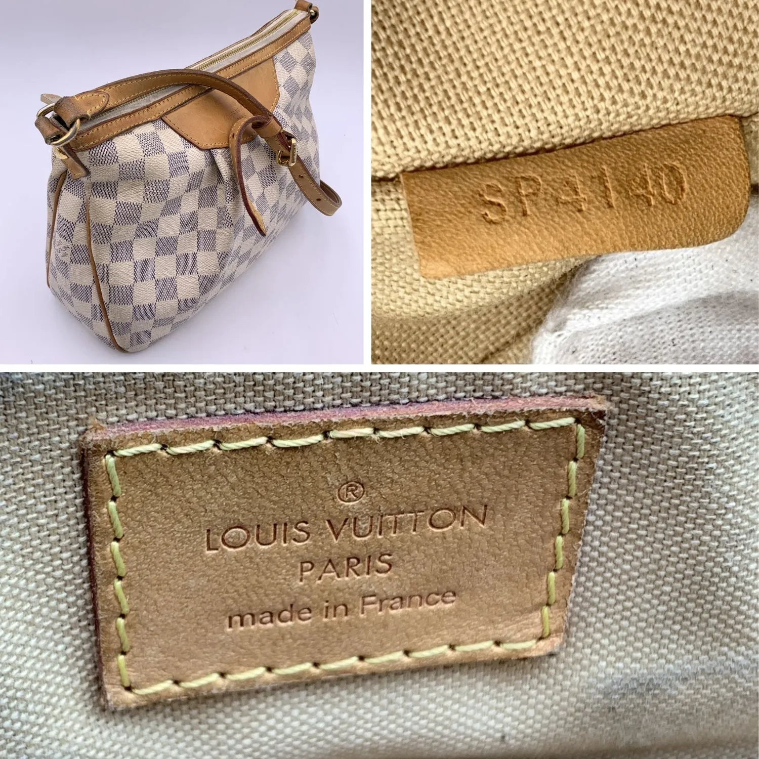 Trendy Inspired Louis Vuitton Damier Azur Canvas Siracusa Pm Shoulder Bag