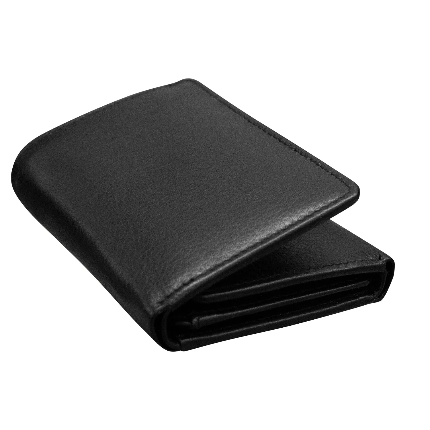 Trifold Men's Wallet with Middle Flip I.D. Window