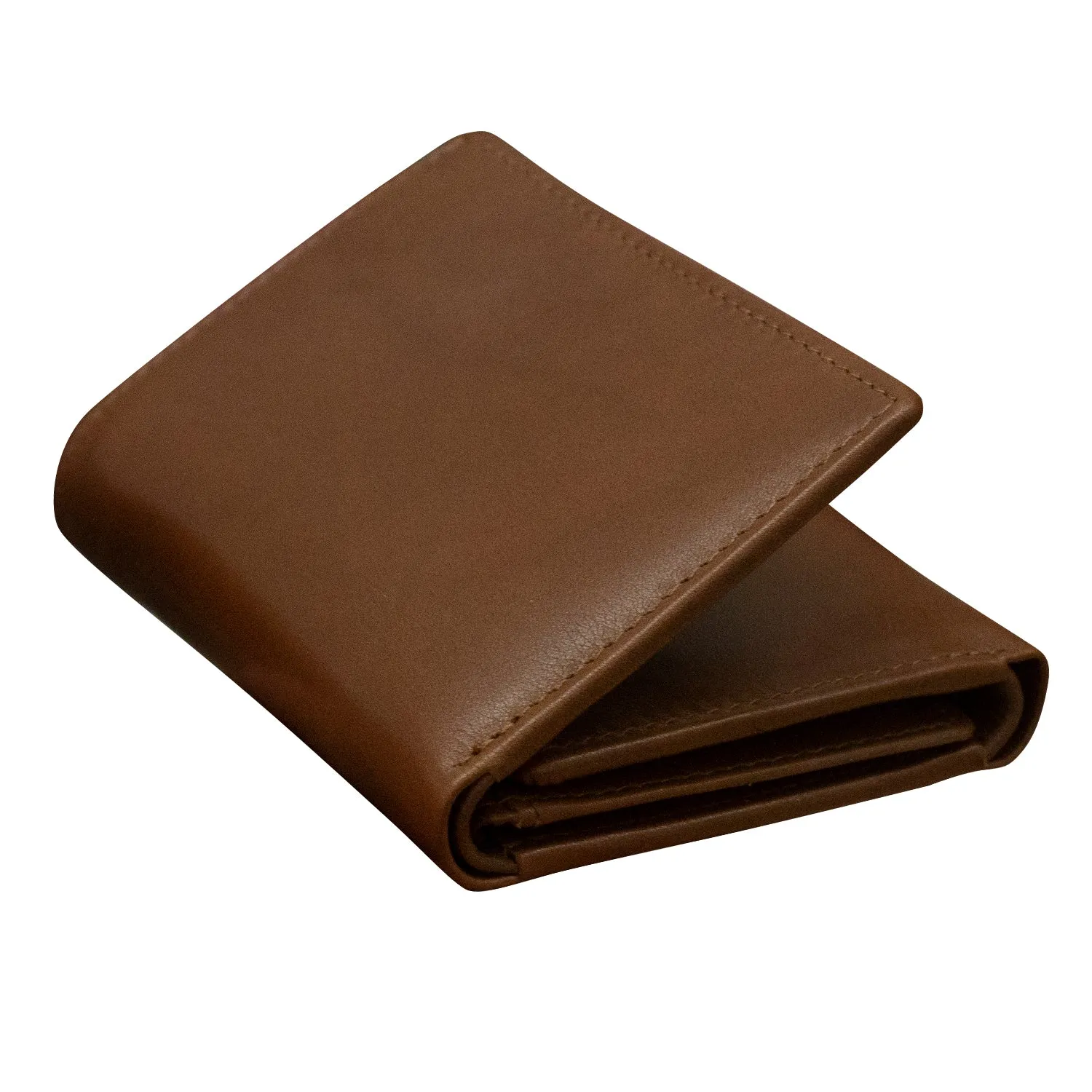 Trifold Men's Wallet with Middle Flip I.D. Window