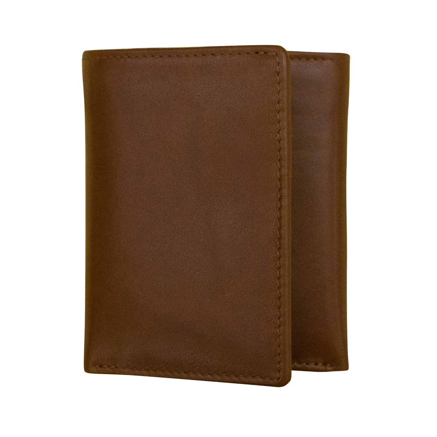 Trifold Men's Wallet with Middle Flip I.D. Window