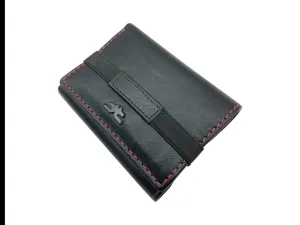 Trifold Wallet RFID Slim Wallets 10 Card Double Stitch # 1508 [Elastic]