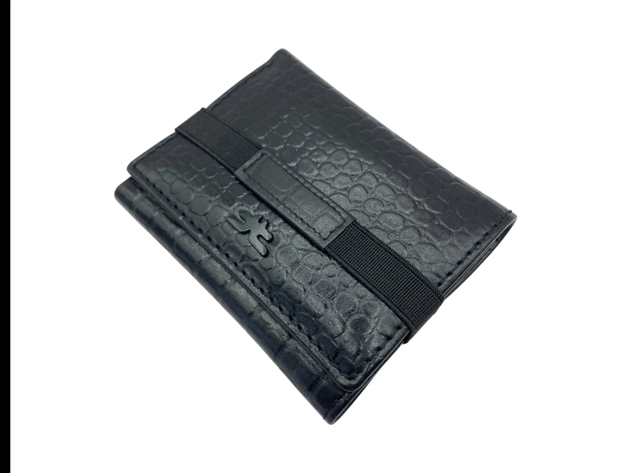 Trifold Wallet RFID Slim Wallets 10 Card Double Stitch # 1508 [Elastic]