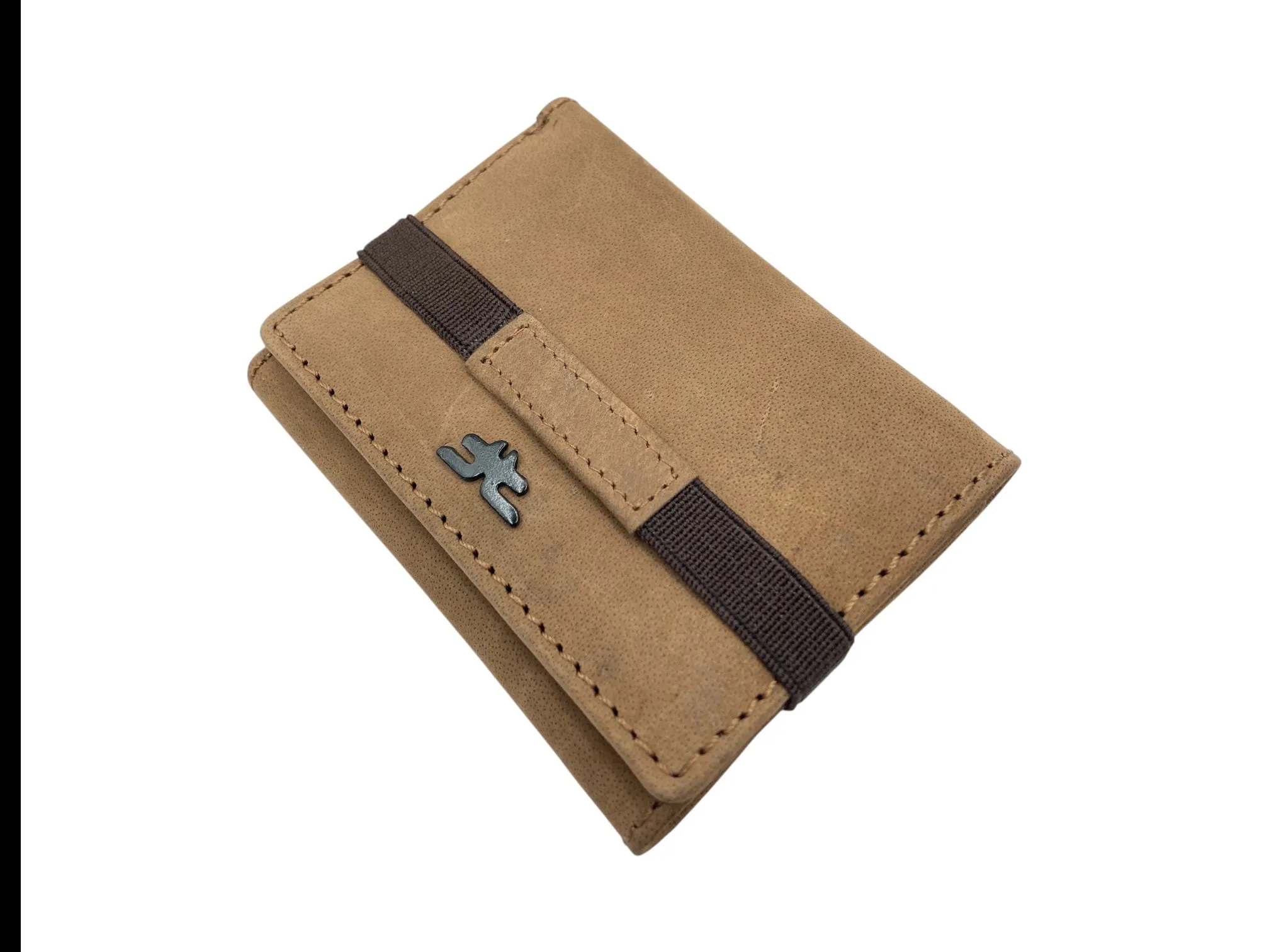 Trifold Wallet RFID Slim Wallets 10 Card Double Stitch # 1508 [Elastic]