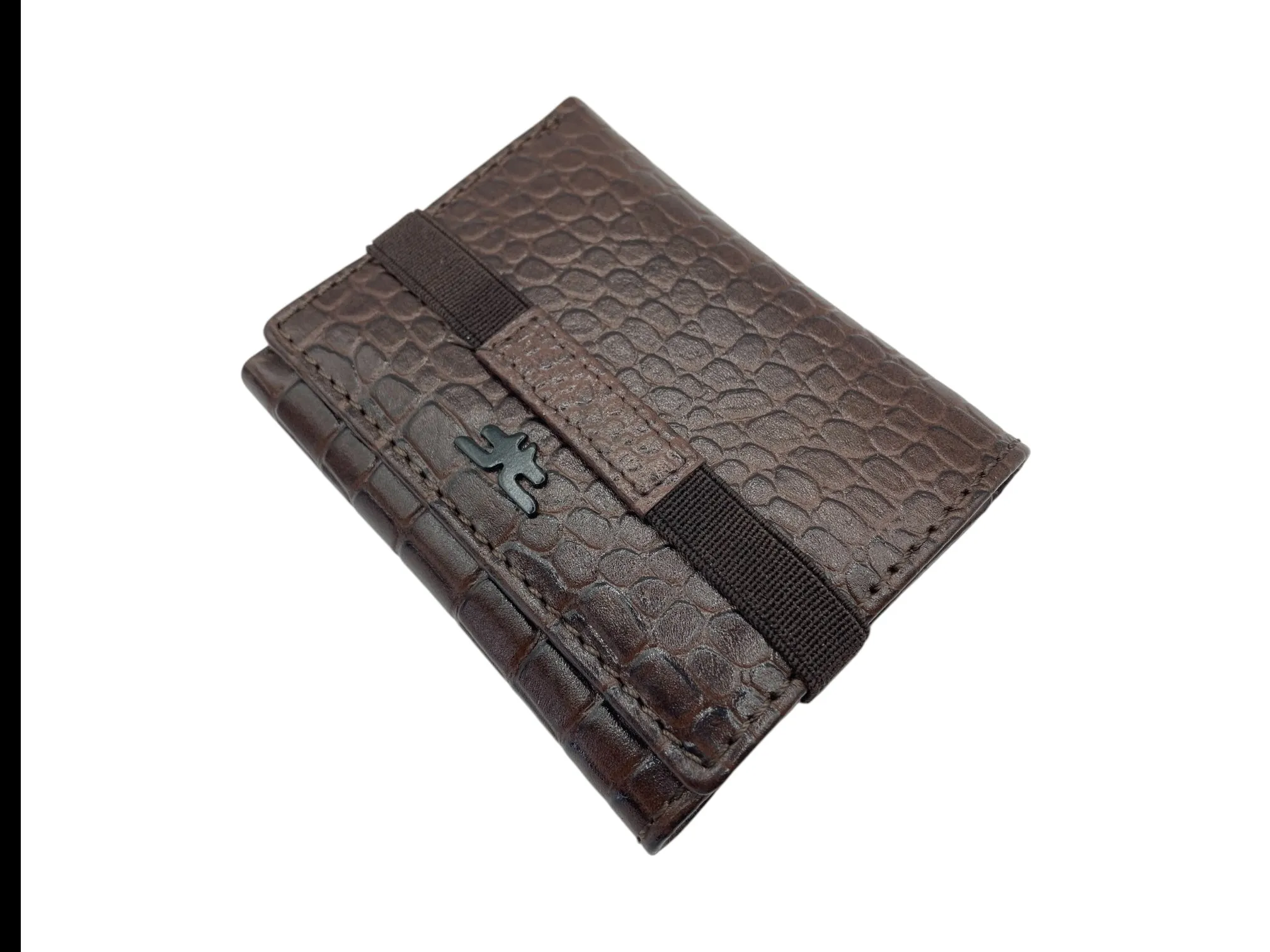Trifold Wallet RFID Slim Wallets 10 Card Double Stitch # 1508 [Elastic]