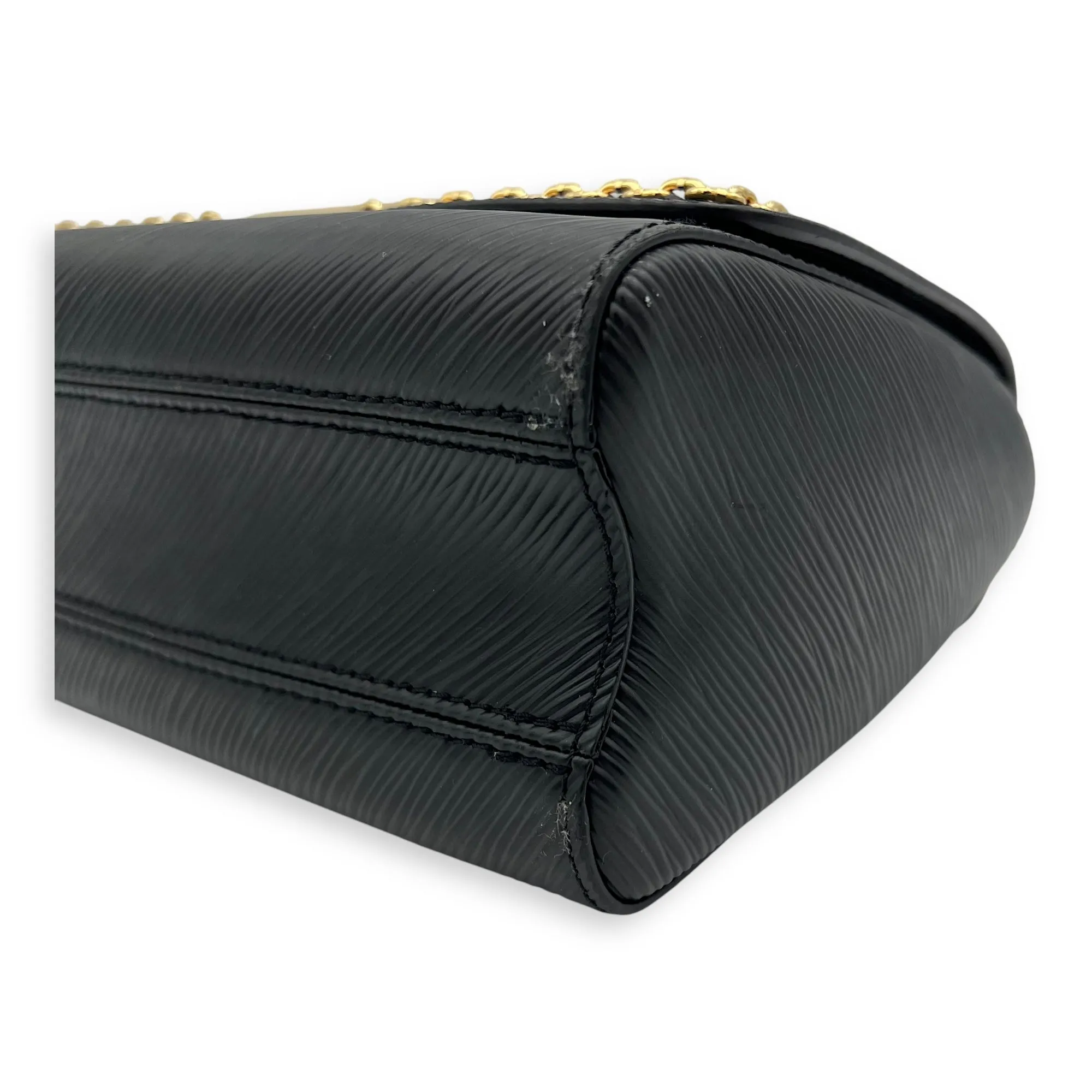 Twist Crossbody Bag MM Black in Epi Leather, Gold hardware