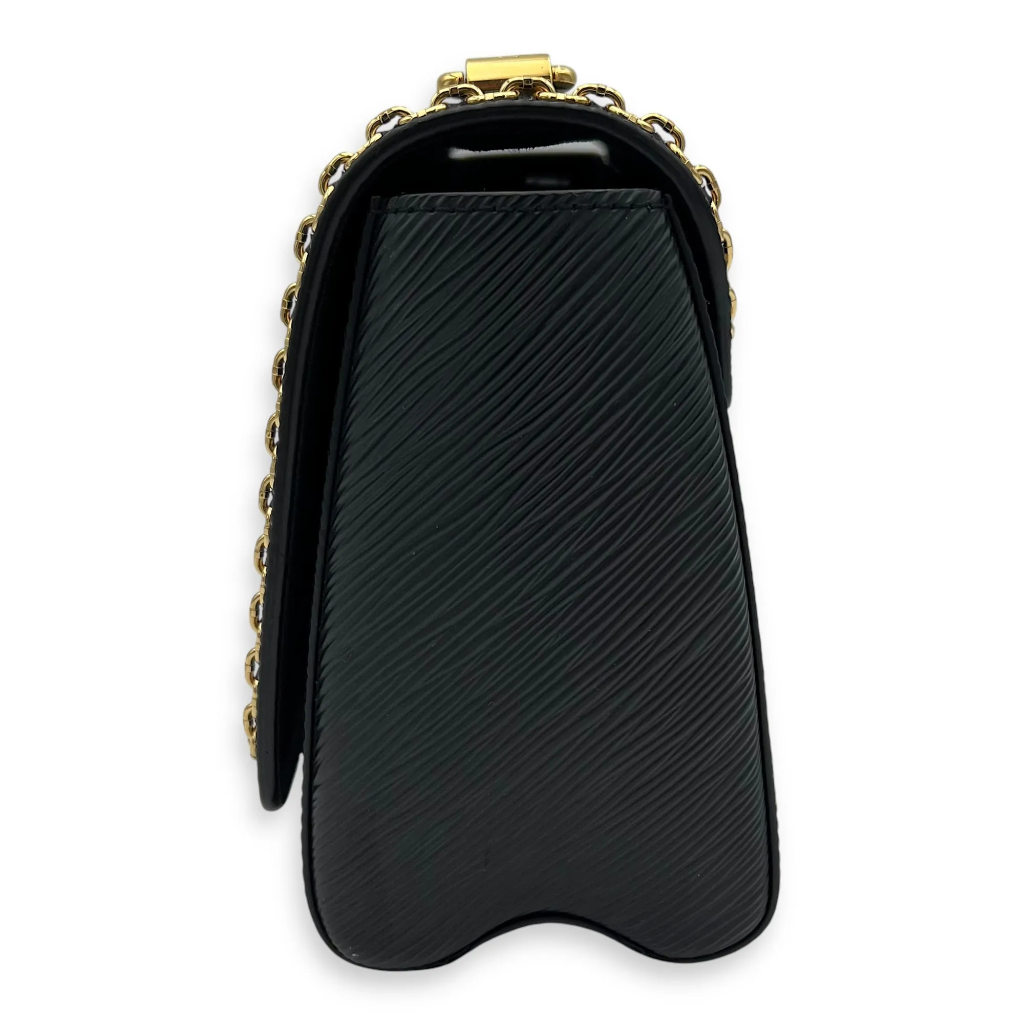 Twist Crossbody Bag MM Black in Epi Leather, Gold hardware