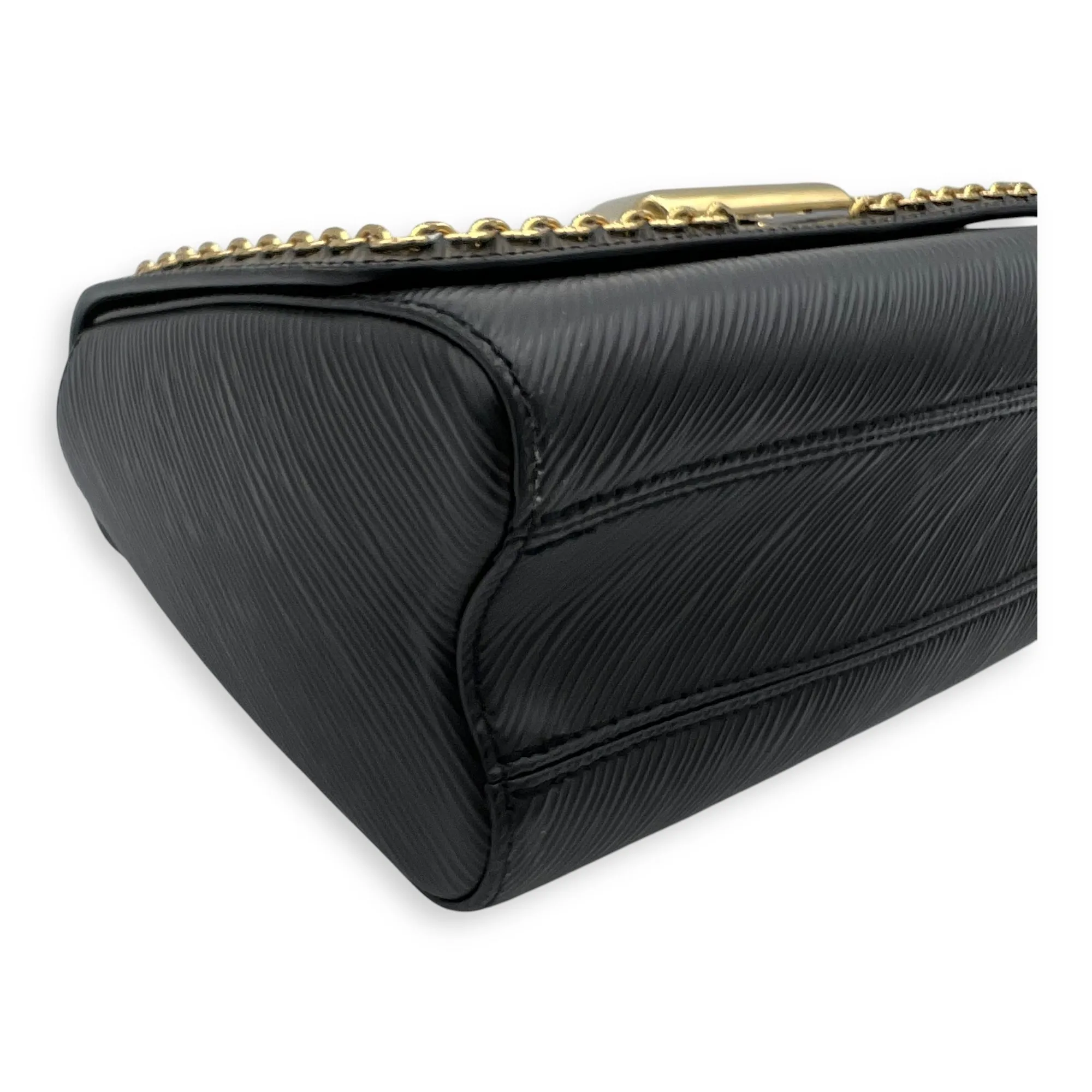 Twist Crossbody Bag MM Black in Epi Leather, Gold hardware