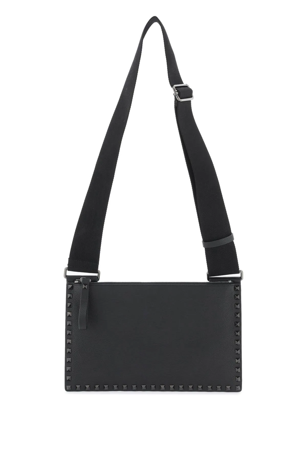 Valentino garavani rockstud flat crossbody bag 4Y2B0C42KSP NERO