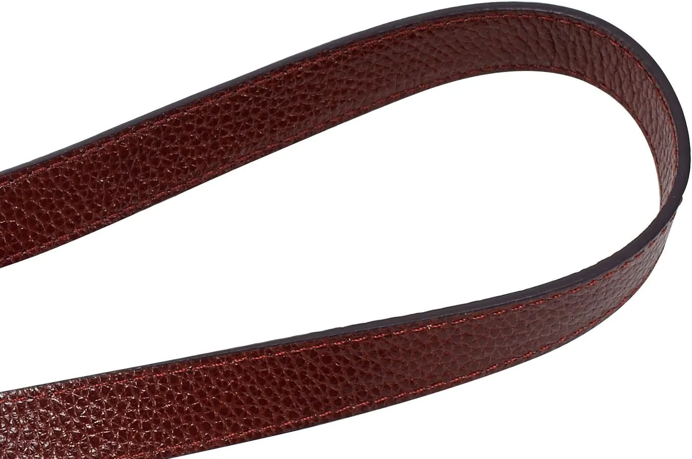VanEnjoy Full Grain Leather Replacement Strap Cross Body Bag Purse, 0.98 inch Width Gold Hardware (Brownish Red, Length:24")