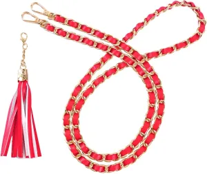 VanEnjoy Purse Chain Strap with Tassel - Microfiber Leather - Replacement for Shoulder Straps for Handbag -47