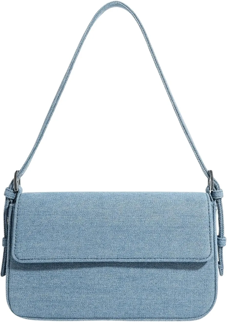 Verdusa Women's Flap Shoulder Bags Denim Handbags Underarm Satchel Handbag
