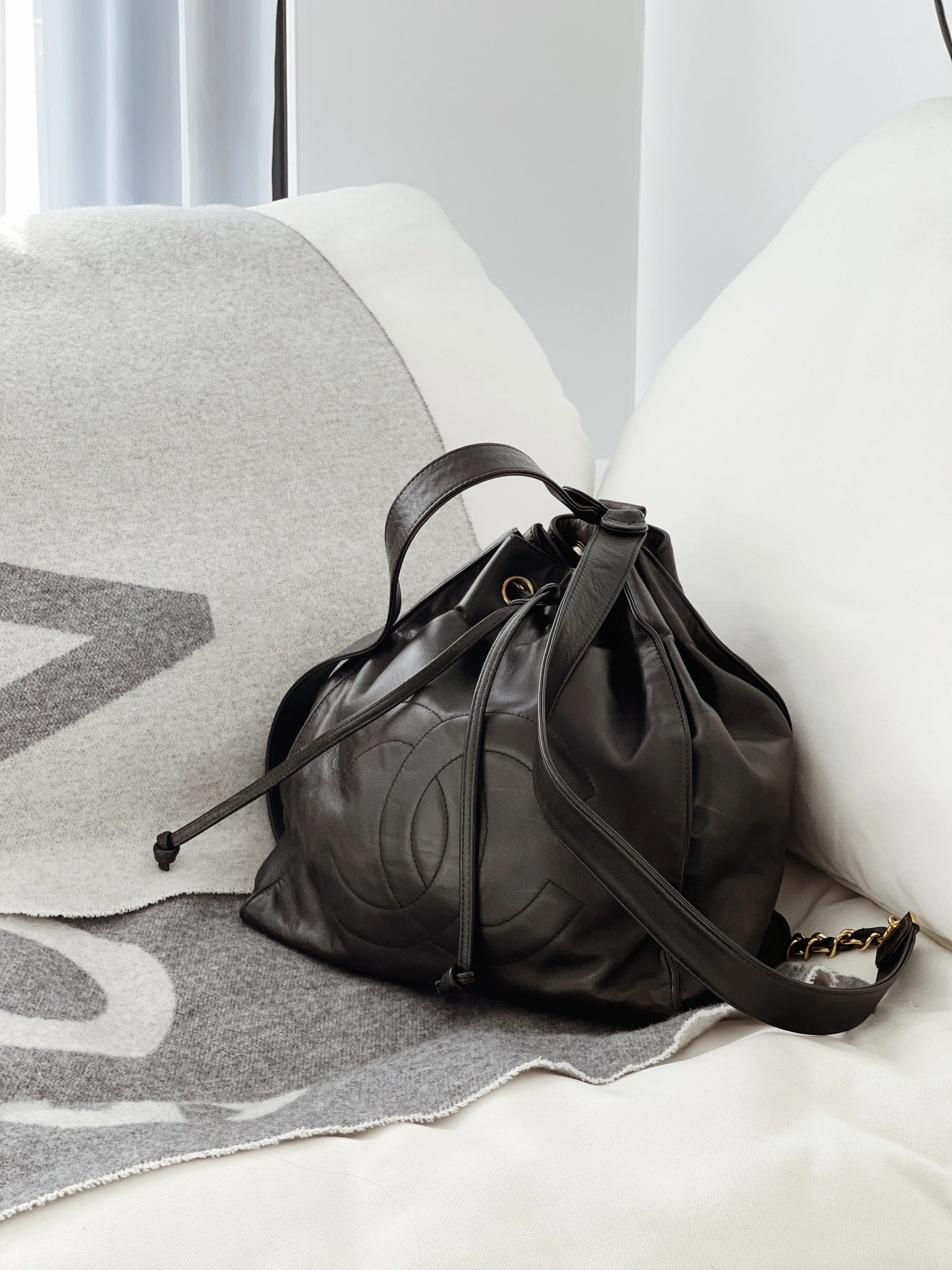 Vintage CC Drawstring Backpack