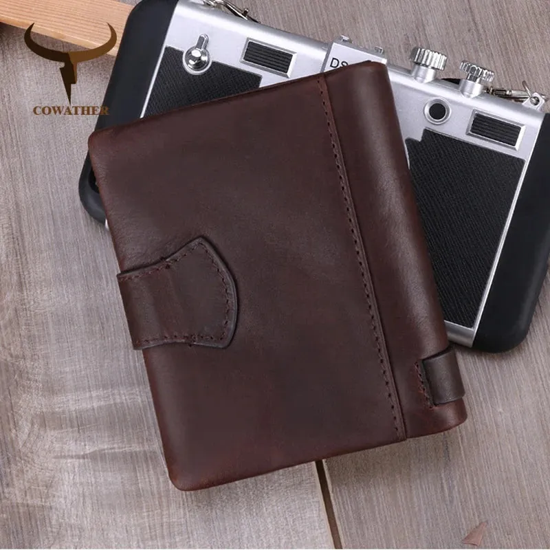Vintage Fashion Cowhide Wallets: Top-Quality Genuine Cow Leather