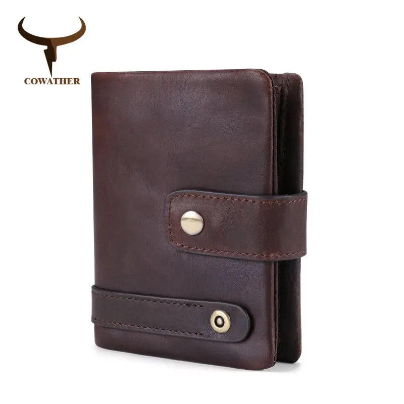 Vintage Fashion Cowhide Wallets: Top-Quality Genuine Cow Leather