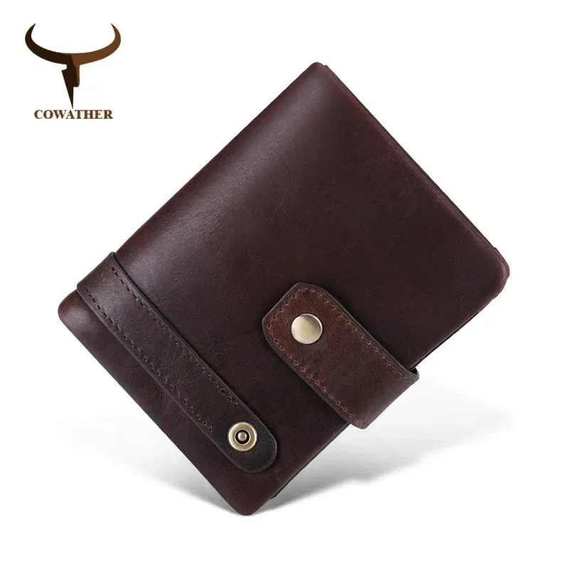 Vintage Fashion Cowhide Wallets: Top-Quality Genuine Cow Leather