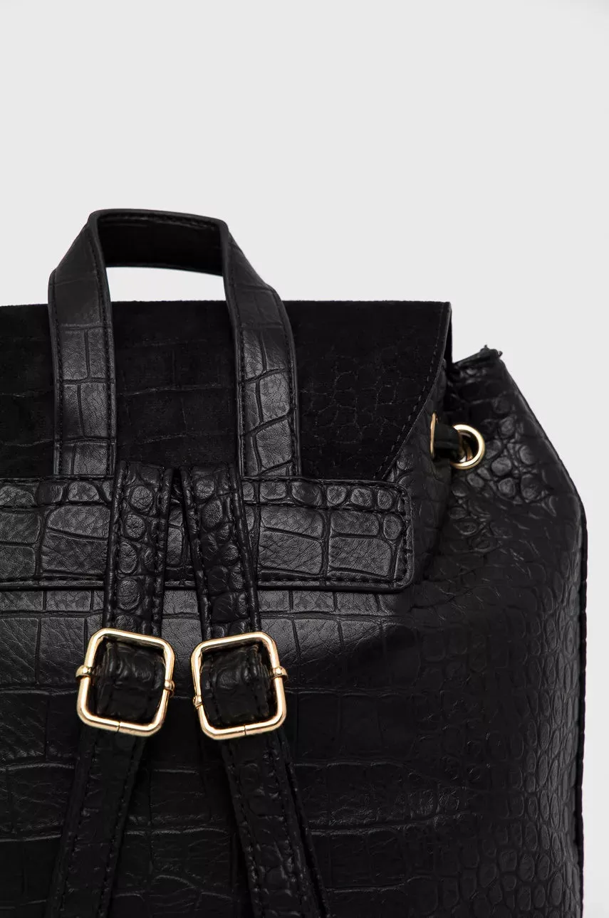 Vintage leather backpack - Black