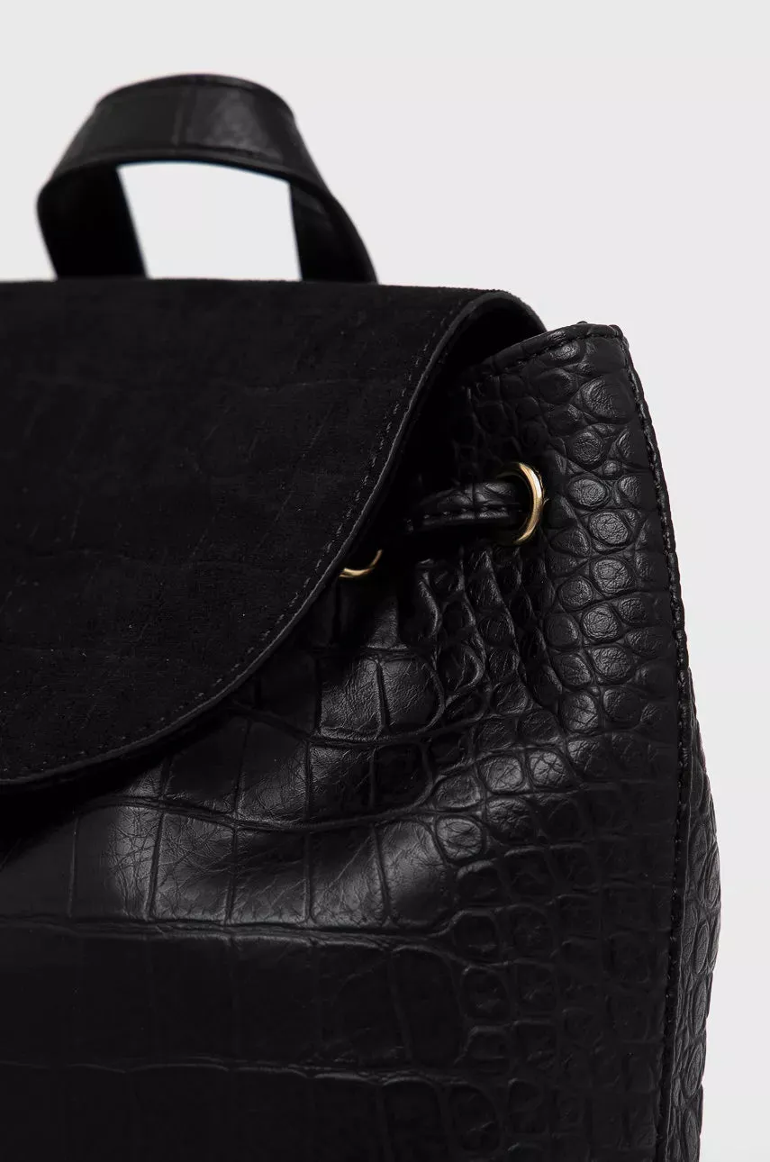 Vintage leather backpack - Black