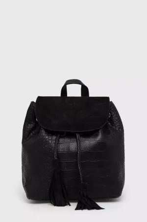 Vintage leather backpack - Black