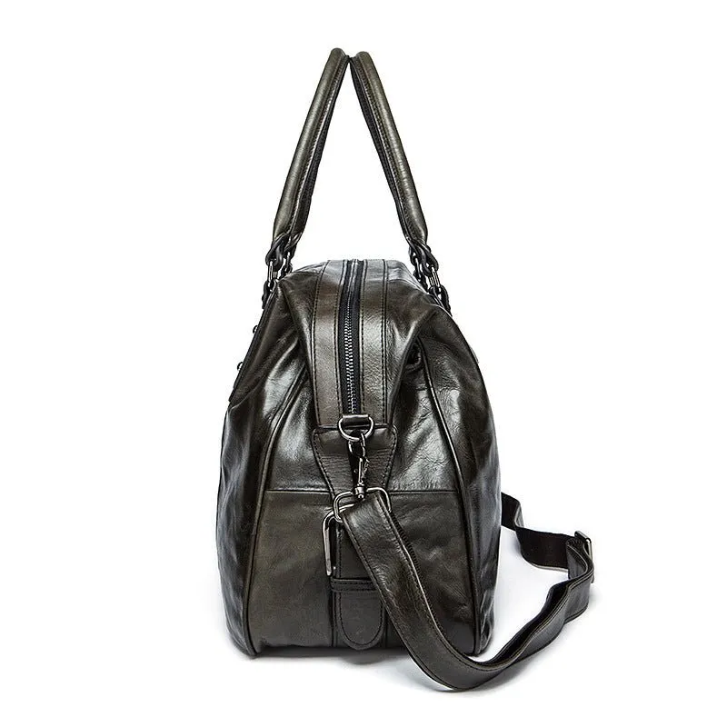Vintage Leather Travel Weekender Bag for Mens/ Womens