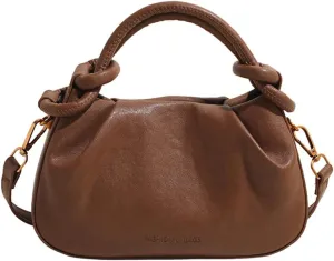 Vintage Small Handbags Purse for Women Vegan Leather Crossbody Shoulder Bag Chic Dating Dumpling Satchels