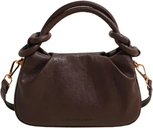 Vintage Small Handbags Purse for Women Vegan Leather Crossbody Shoulder Bag Chic Dating Dumpling Satchels