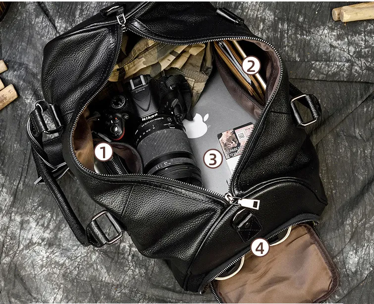 Weekend Travle Leather Bag Large Stroage for Men
