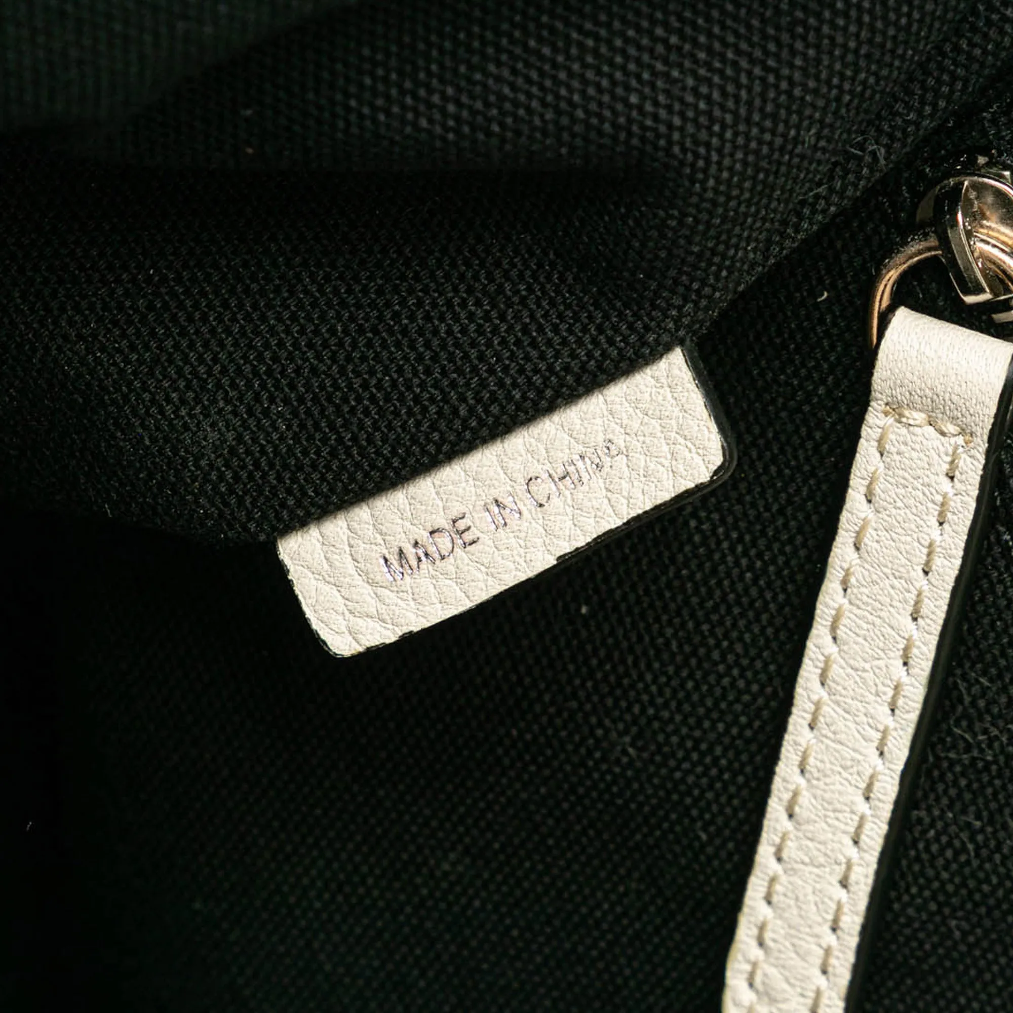 White Burberry Mega Check Trimmed Leather Harcourt Satchel