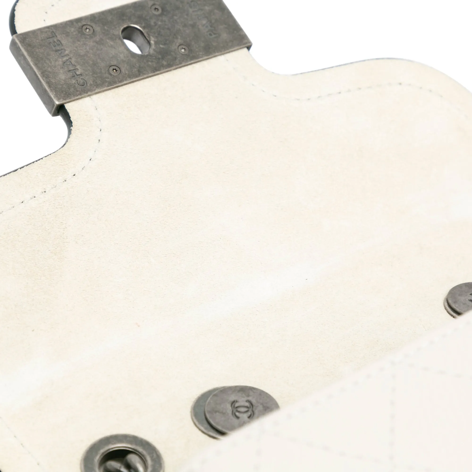 White Chanel Paris-Greece Calfskin Archi Chic Flap Satchel