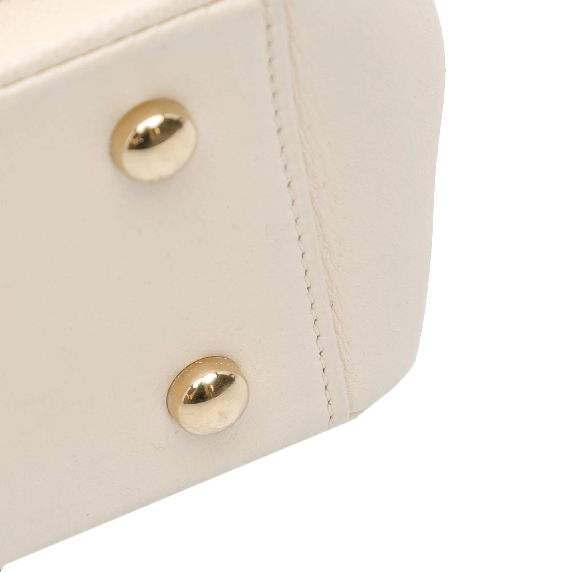 White Chanel Small Caviar Business Affinity Top Handle Flap Satchel