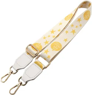 Wide Shoulder Purse Strap Replacement Adjustable Belt Canvas Bag Crossbody Handbag (Yellow Star)