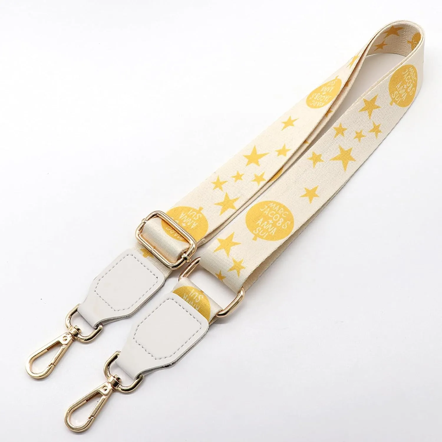 Wide Shoulder Purse Strap Replacement Adjustable Belt Canvas Bag Crossbody Handbag (Yellow Star)