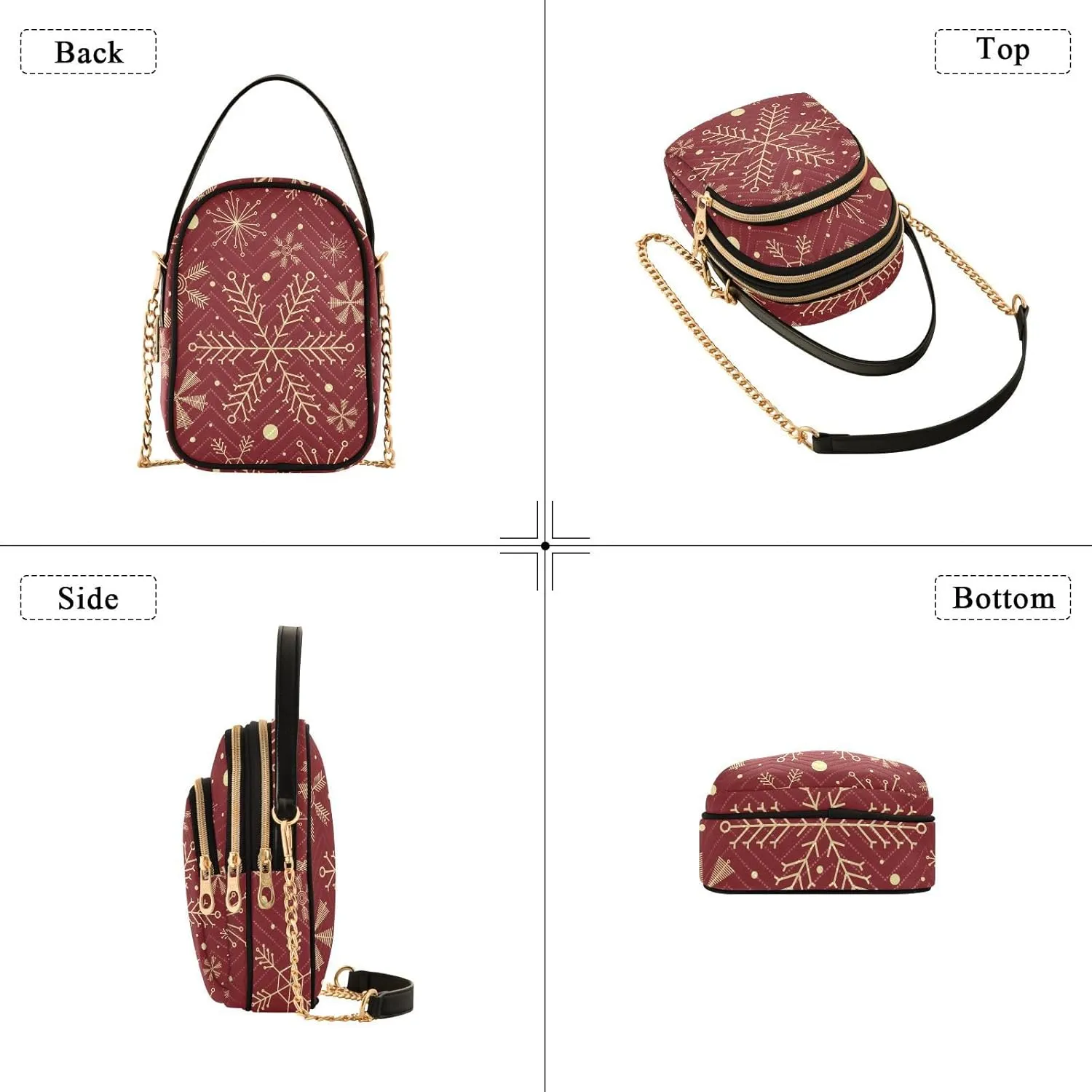 WIHVE Women Small Crossbody Bag Shoulder Bag Handbag with Chain Strap