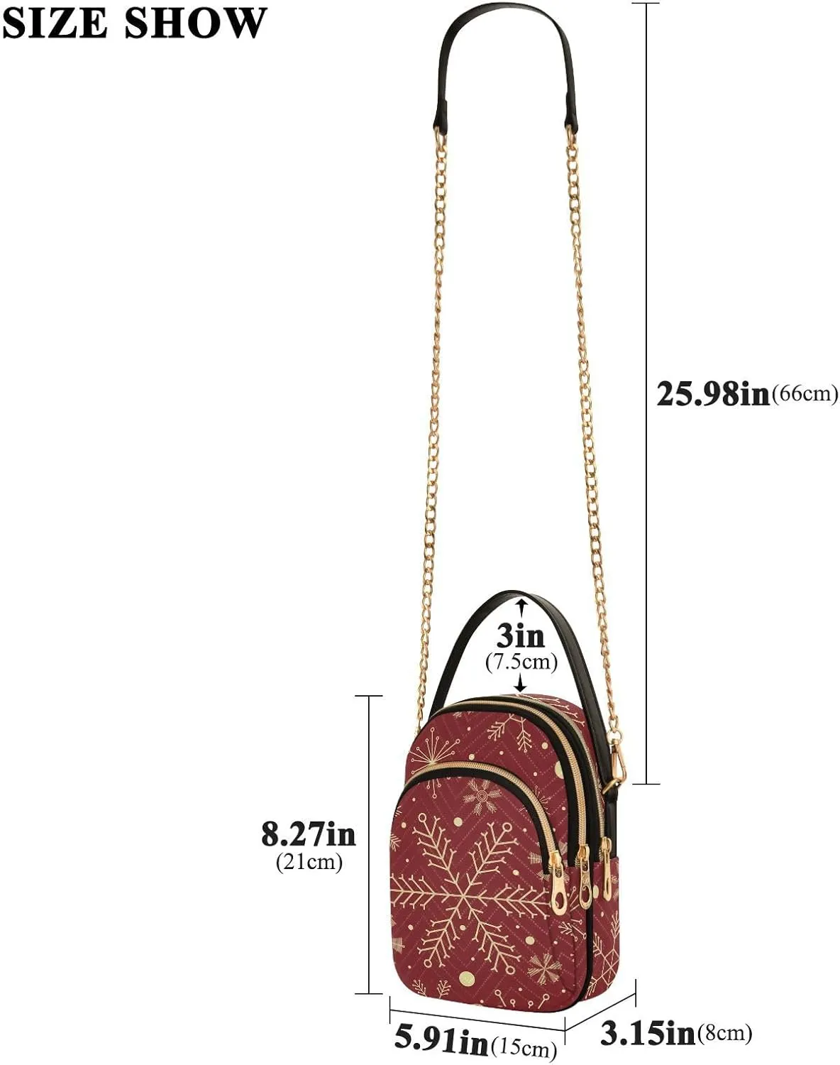 WIHVE Women Small Crossbody Bag Shoulder Bag Handbag with Chain Strap