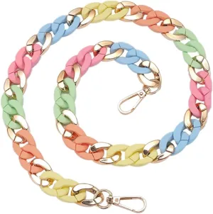 Wiwpar Acrylic Bag Chains Straps Long Shoulder Cross Body Replacement Chain Colorful Messenger Bag Strap with Metal Buckles