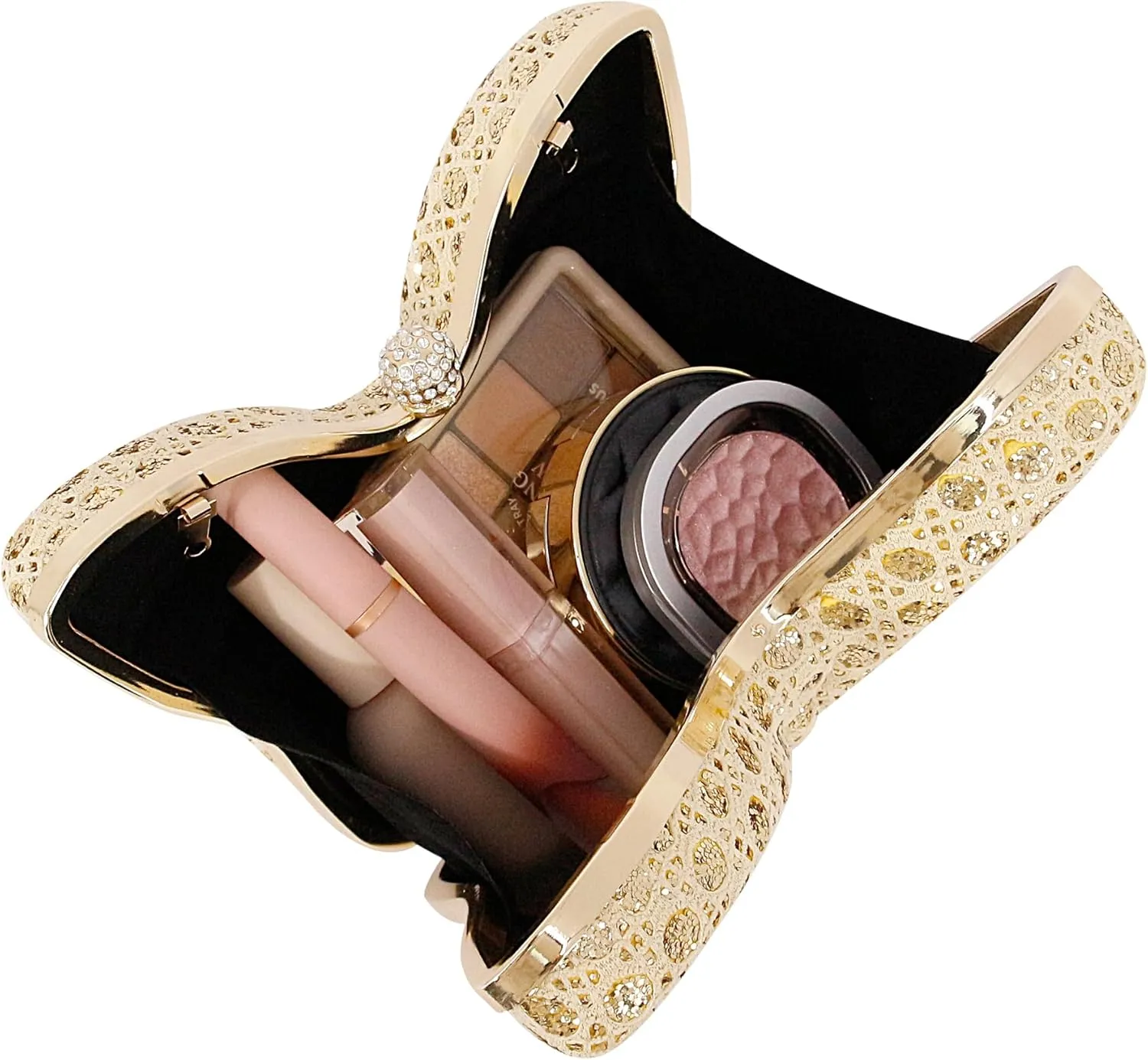 Women Elegant Butterfly Clutches Glitter Evening Bag Shoulder Bag Party Wedding Cocktail Prom Handbags