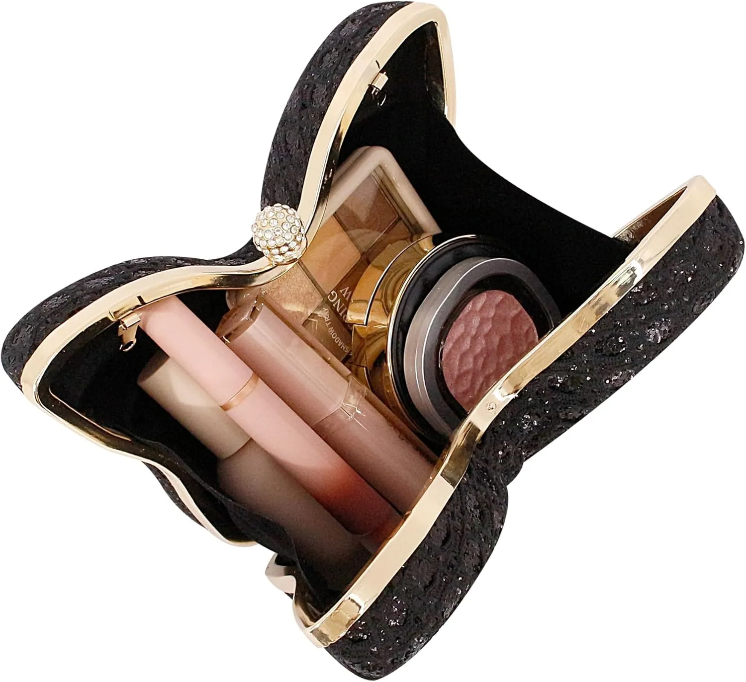 Women Elegant Butterfly Clutches Glitter Evening Bag Shoulder Bag Party Wedding Cocktail Prom Handbags