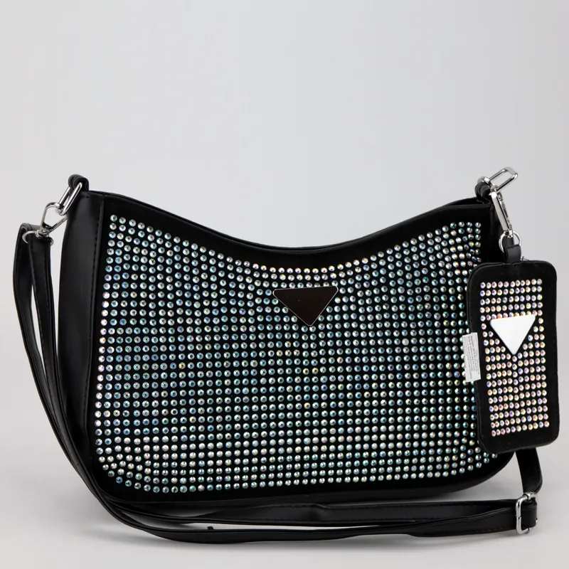Women Evening Bags Rhinestone Leather Hobo Bags #SH-6678 #22