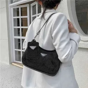 Women Evening Bags Rhinestone Leather Hobo Bags #SH-6678 #22