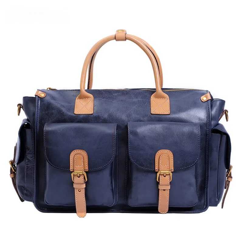 Women Handmade Leather Large Storage Duffle Bags J8785