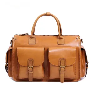 Women Handmade Leather Large Storage Duffle Bags J8785