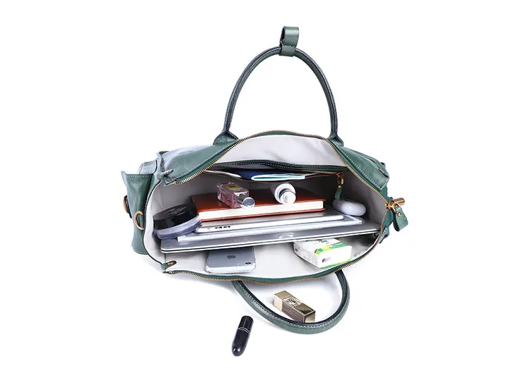 Women Handmade Leather Large Storage Duffle Bags J8785