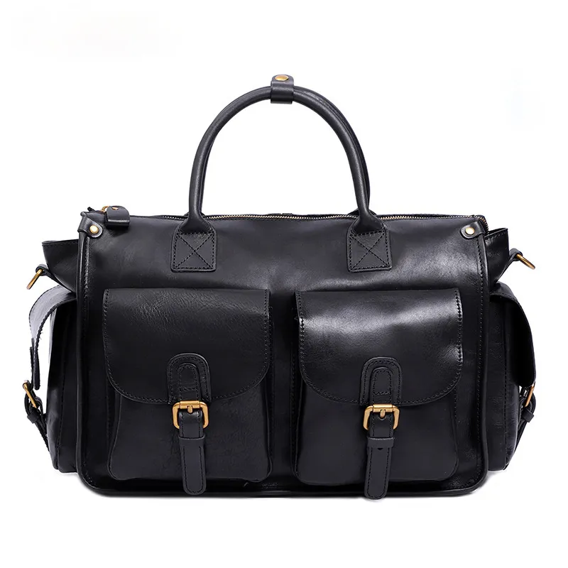 Women Handmade Leather Large Storage Duffle Bags J8785