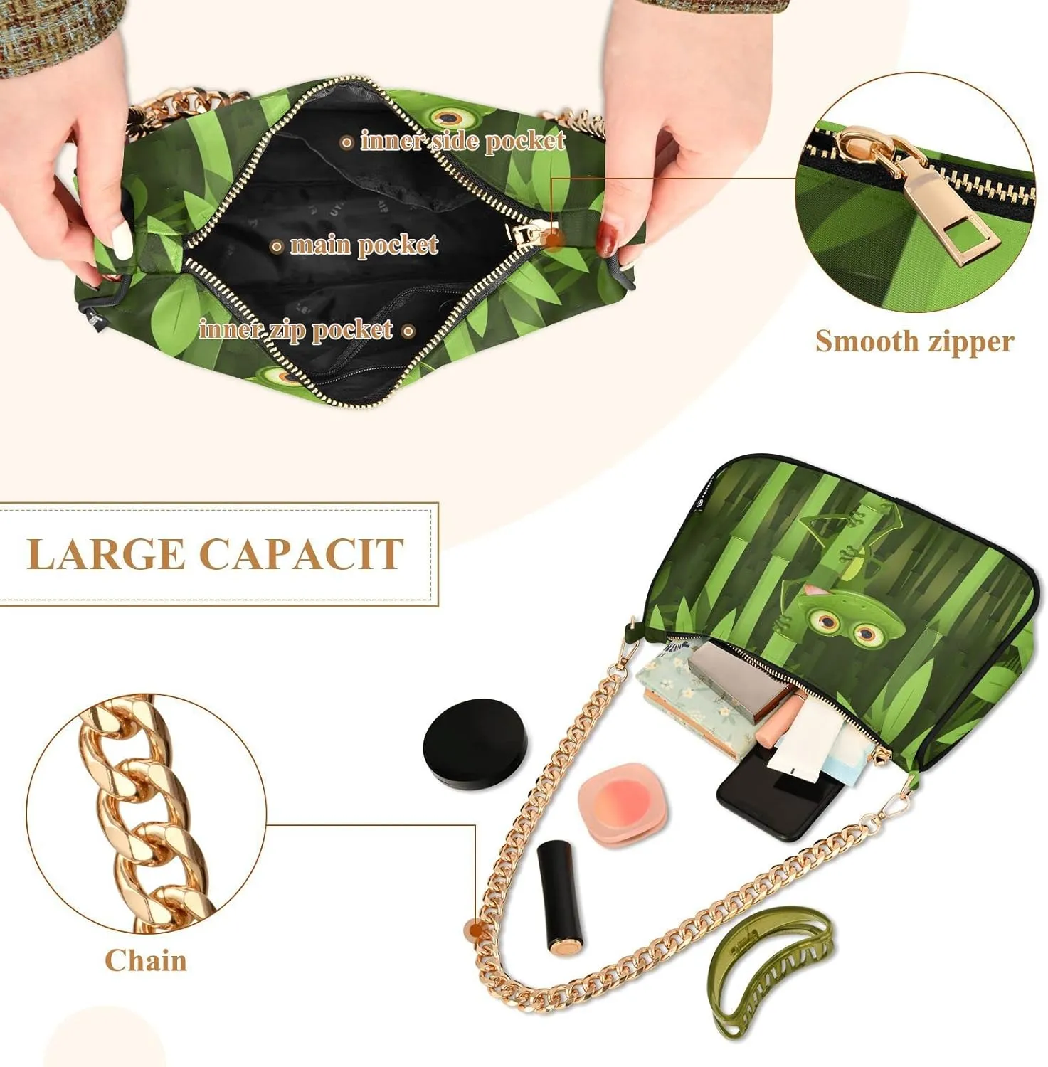Women Shoulder Bag Crossbody Tote Handbag Chain Bag for Ladies