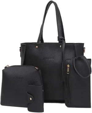 Women Shoulder Handbag Four Bags Crossbody Bags Tote Pieces Shoulder Four Women Handbag Set Bag Wallet Bag