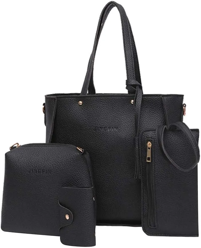Women Shoulder Handbag Four Bags Crossbody Bags Tote Pieces Shoulder Four Women Handbag Set Bag Wallet Bag