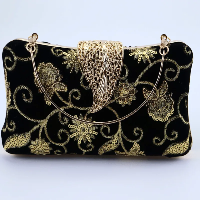 Women Velvet Evening Bag – Elegant Clutch Bag Chain Shoulder Bag #Sp-8768 #22