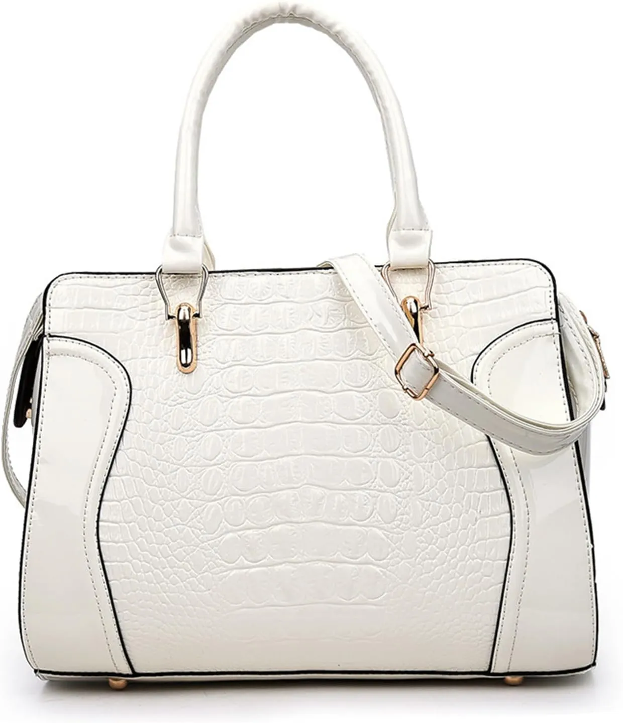 Women's Crocodile Pattern Handbag and Purse PU Leather Classic Satchel Crossbody Outdoor Work Top Handle Shoulder Bagbag1852OWOISS