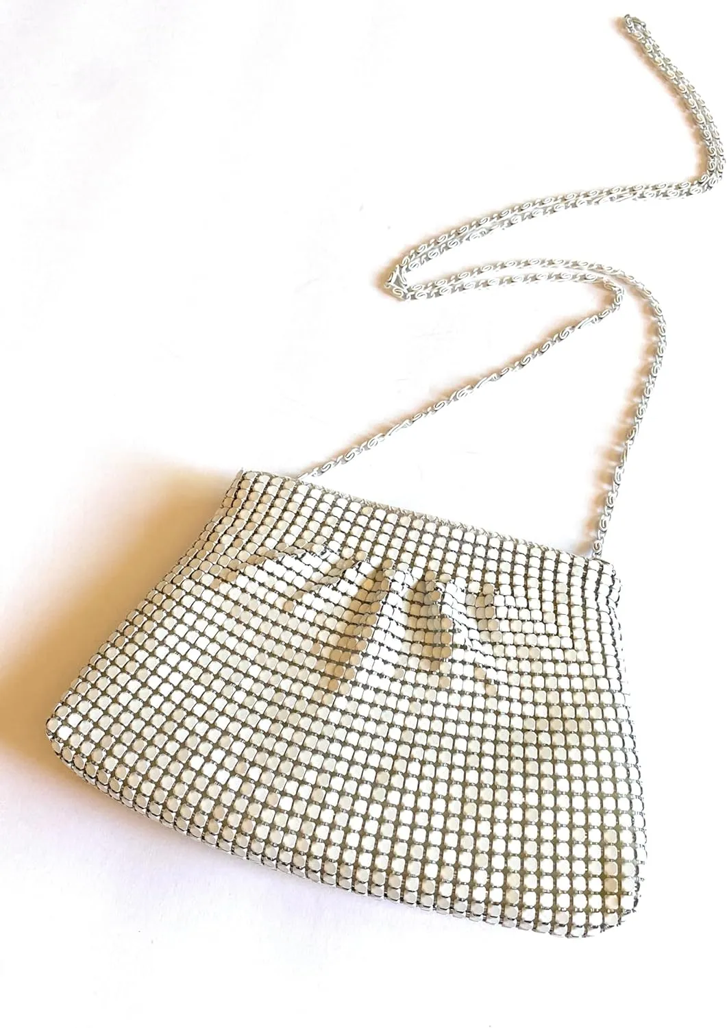 Women's Evening Clutches Metal Mesh Party Purse Bag(Mini,Purple)