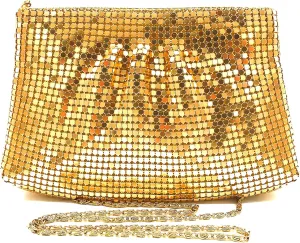 Women's Evening Clutches Metal Mesh Party Purse Bag(Mini,Purple)